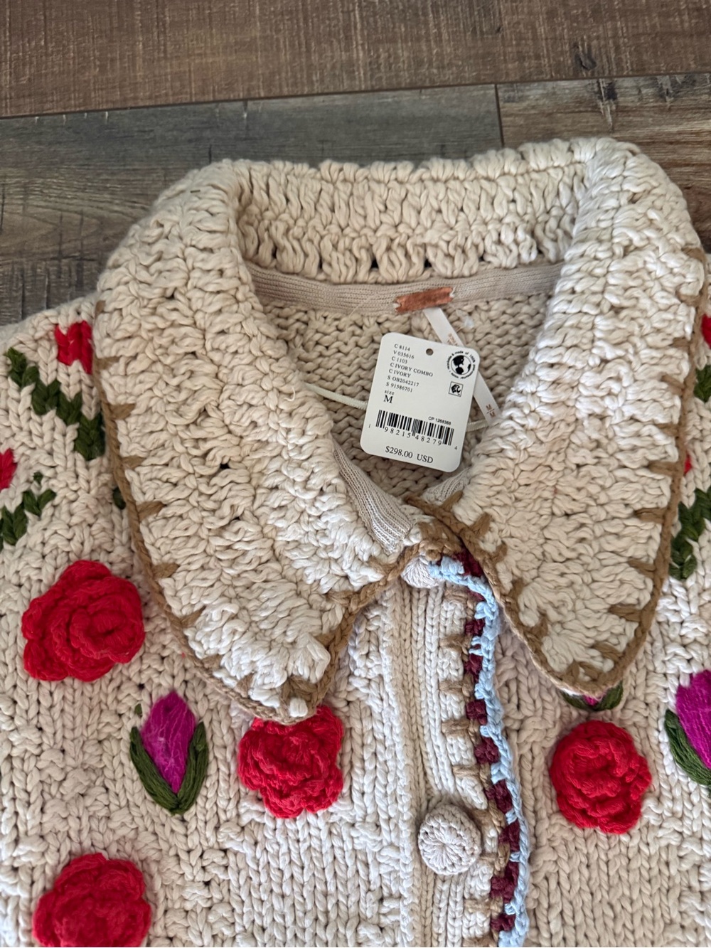 Free People Rosebud Cardigan size Medium - Picture 4 of 8